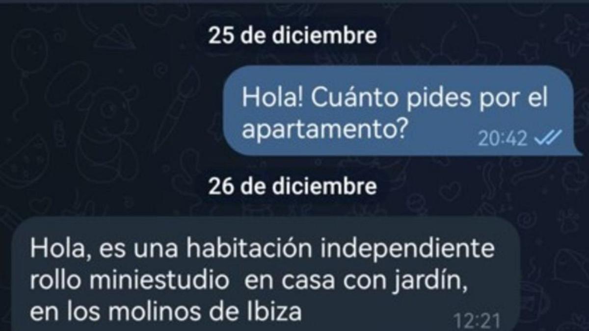 Las habitaciones se comercializan a través de Telegram.