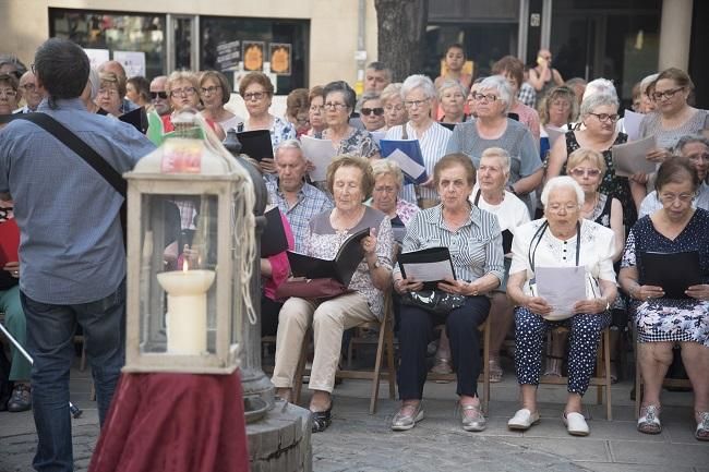 Arribada de la Flama del Canigó a Manresa