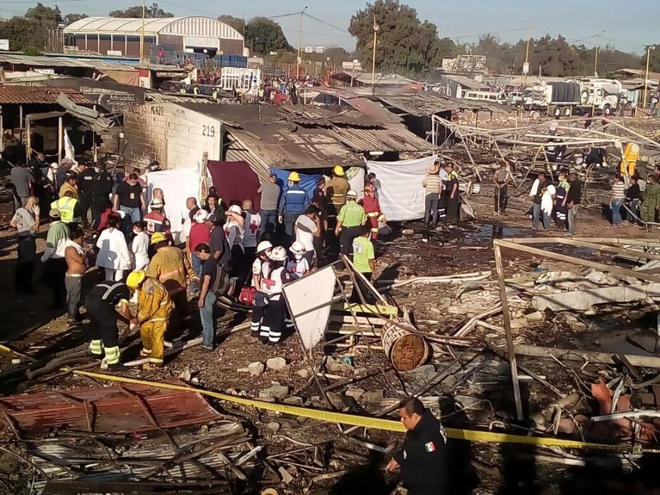 Explosión en un mercado pirotécnico en México