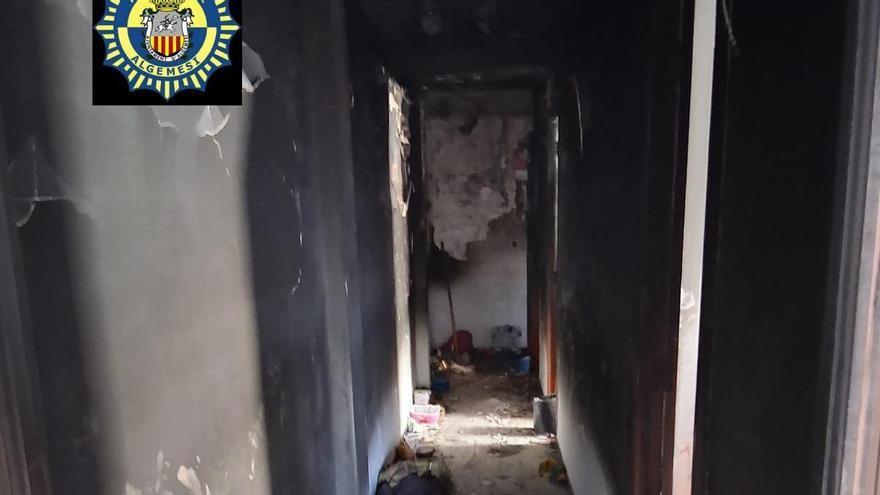 Investigan si el incendio de una vivienda en Algemesí fue provocado tras la huida de varios sospechosos