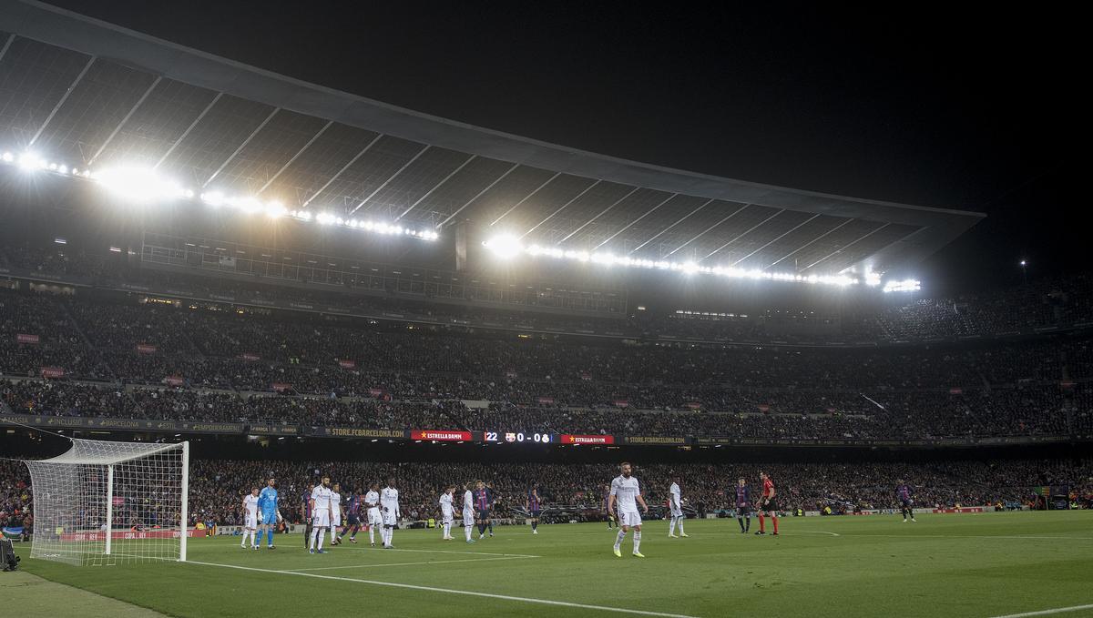 El último clásico en el Camp Nou durante el partido de vuelta de las semifinales de la Copa del Rey contra el Real Madrid