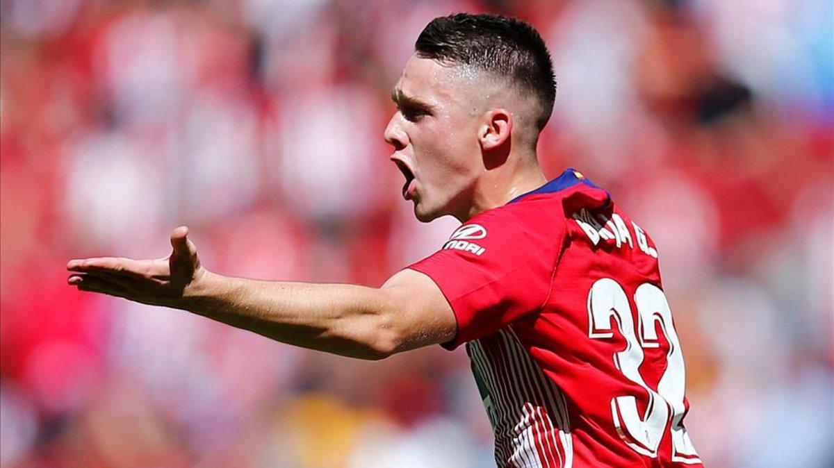 Borja Garcés en un partido con el Atlético