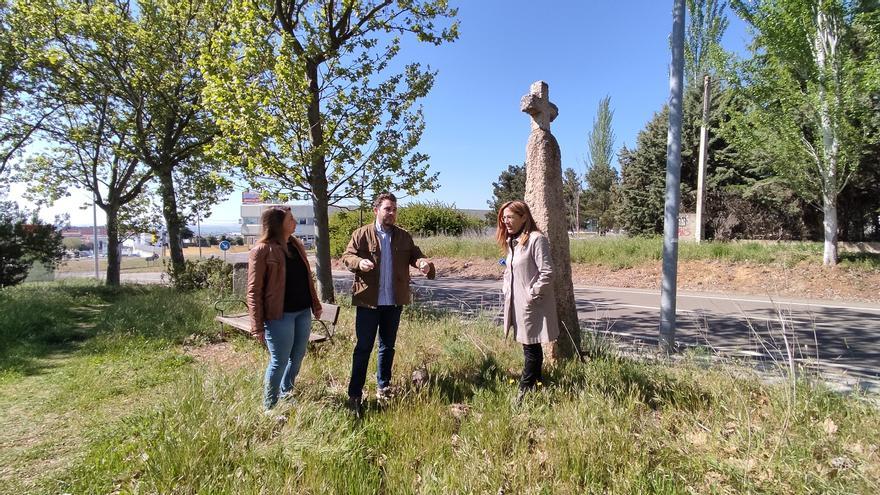 La Cruz del Rey don Sancho en Zamora, envuelta en maleza