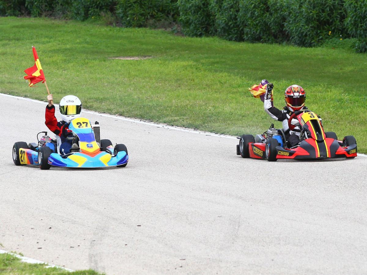 Campeones de la categoría Mini Marc Pujadas y Pedro Pascual.