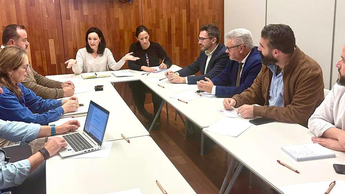 Reunión de la comisión del PSOE el pasado viernes.