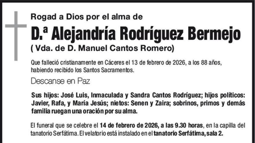 Dª. Alejandría Rodríguez Bermejo
