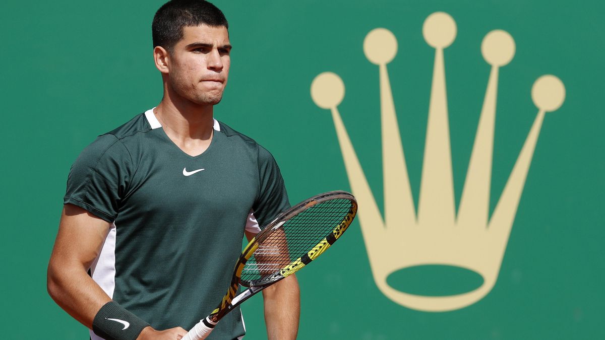 Carlos Alcaraz, en su único partido en Montecarlo