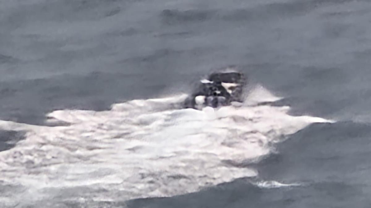 Una de las narcolanchas avistadas.