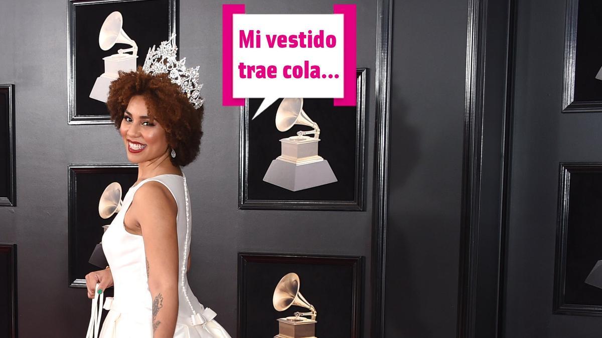 Joy Villa con el vestido provida