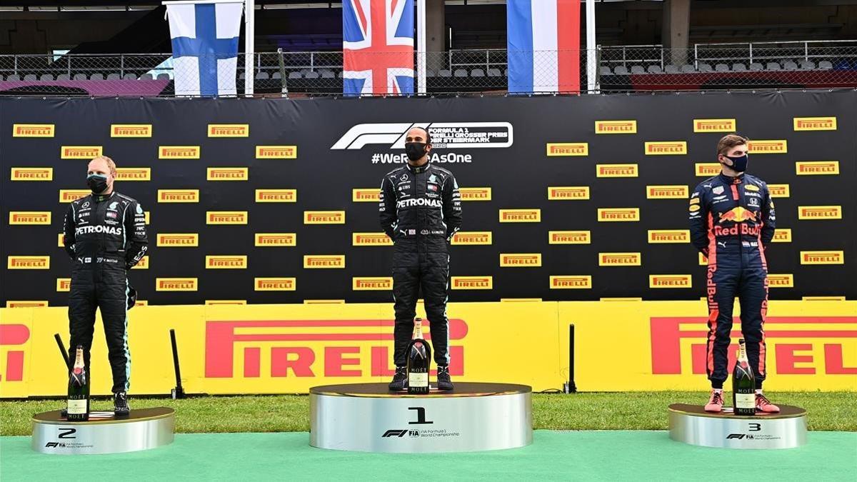 Lewis Hamilton, Valteri Bottas y Max Verstappen consiguen el podio de F1 en el GP de Estiria