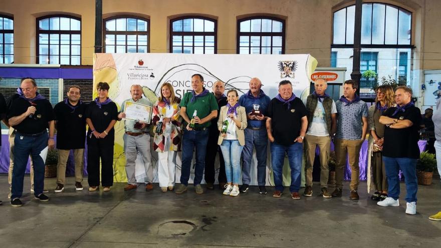 Foto de familia de premiados, miembros del jurado, organizadores y autoridades, ayer, en Villaviciosa. | A. G.-O.   |  A. G.-