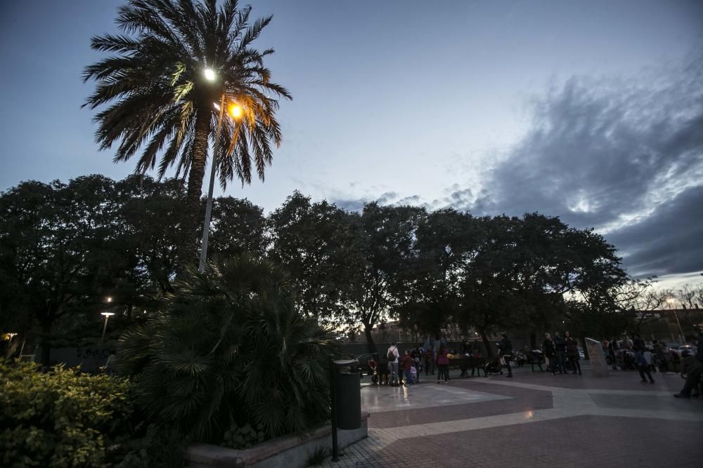 Oscuridad en el parque de San Blas