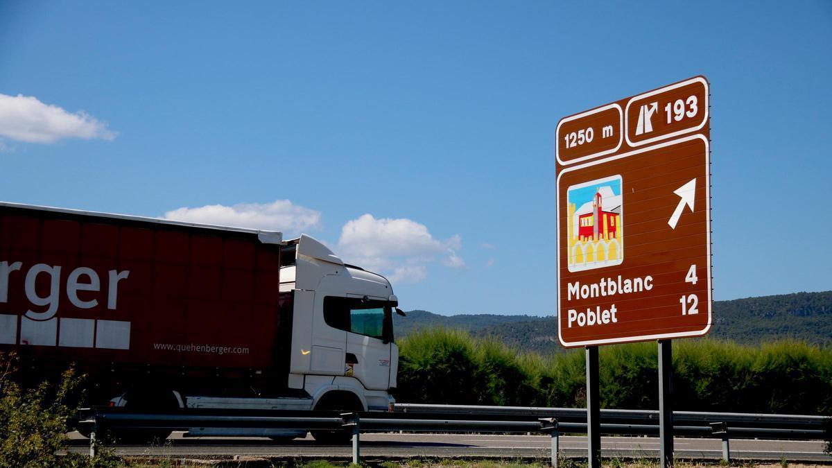El punt on s'ha produït l'accident mortal de Montblanc.