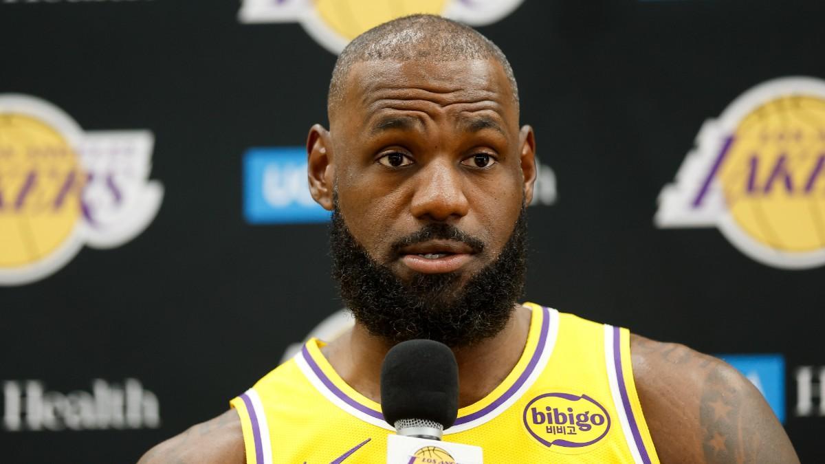 LeBron James, en la presentación con Los Ángeles Lakers