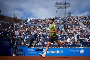 Alcaraz, en su debut en Barcelona.