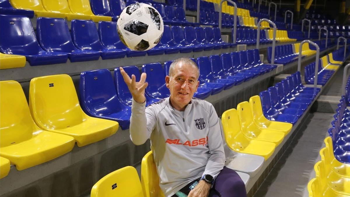 Andreu Plaza, entrenador del Barça de fútbol sala