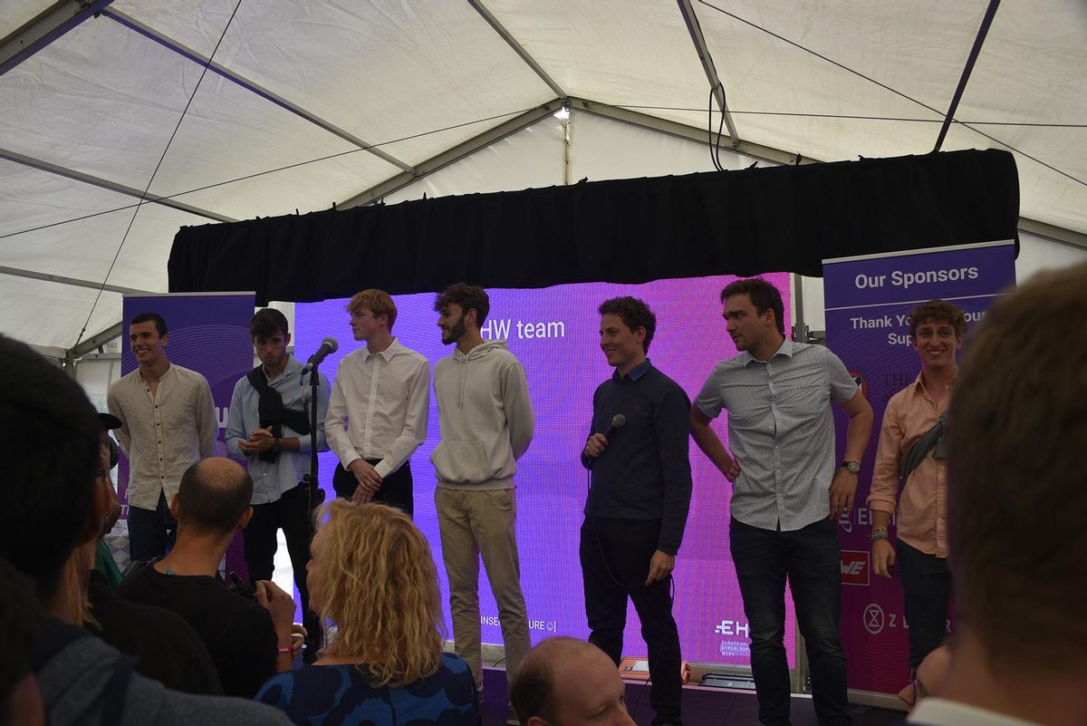 Entrega de premios durante la European Week Hyperloop