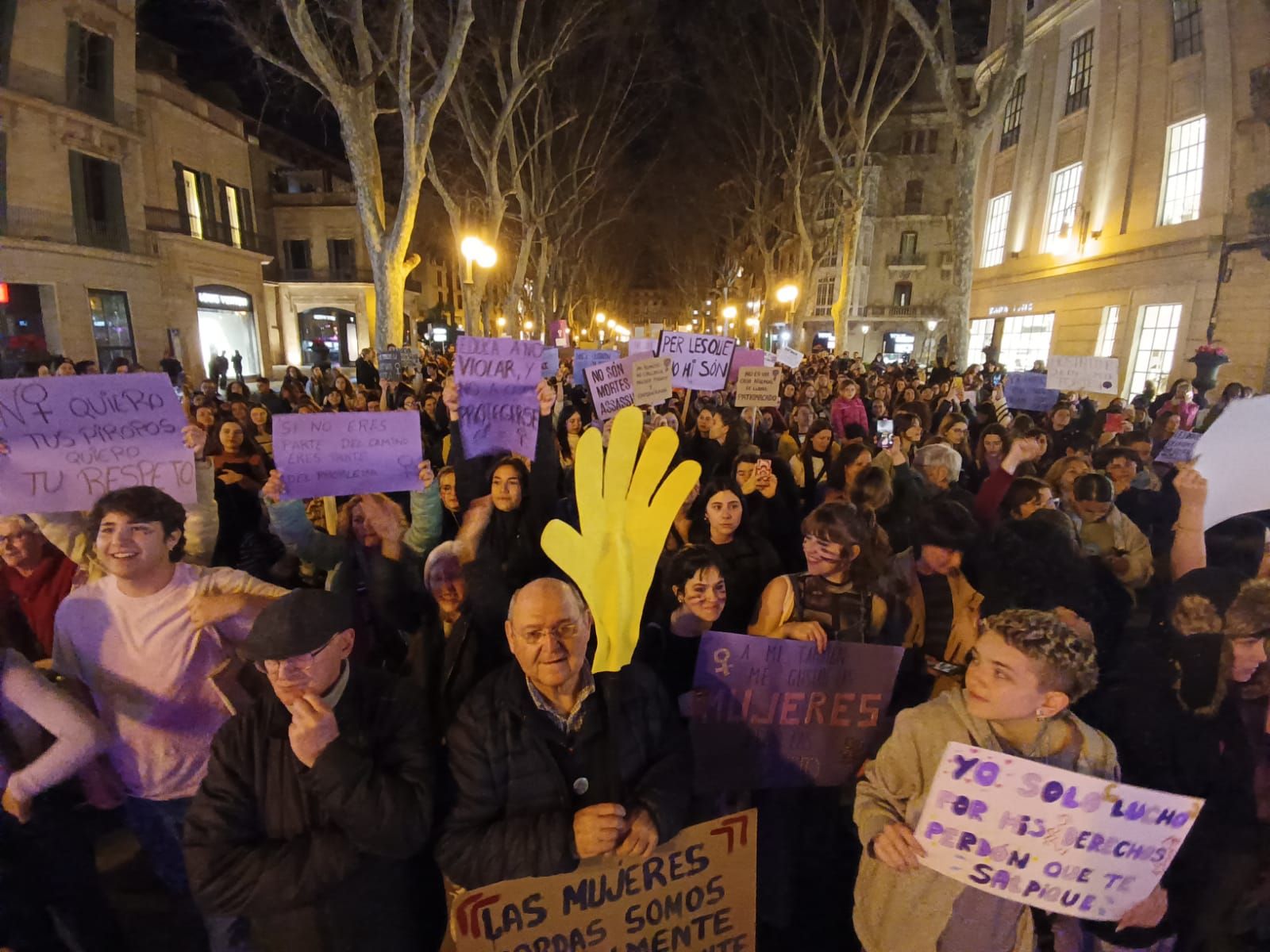 Miles de personas recorren Palma en la manifestación feminista del 8M