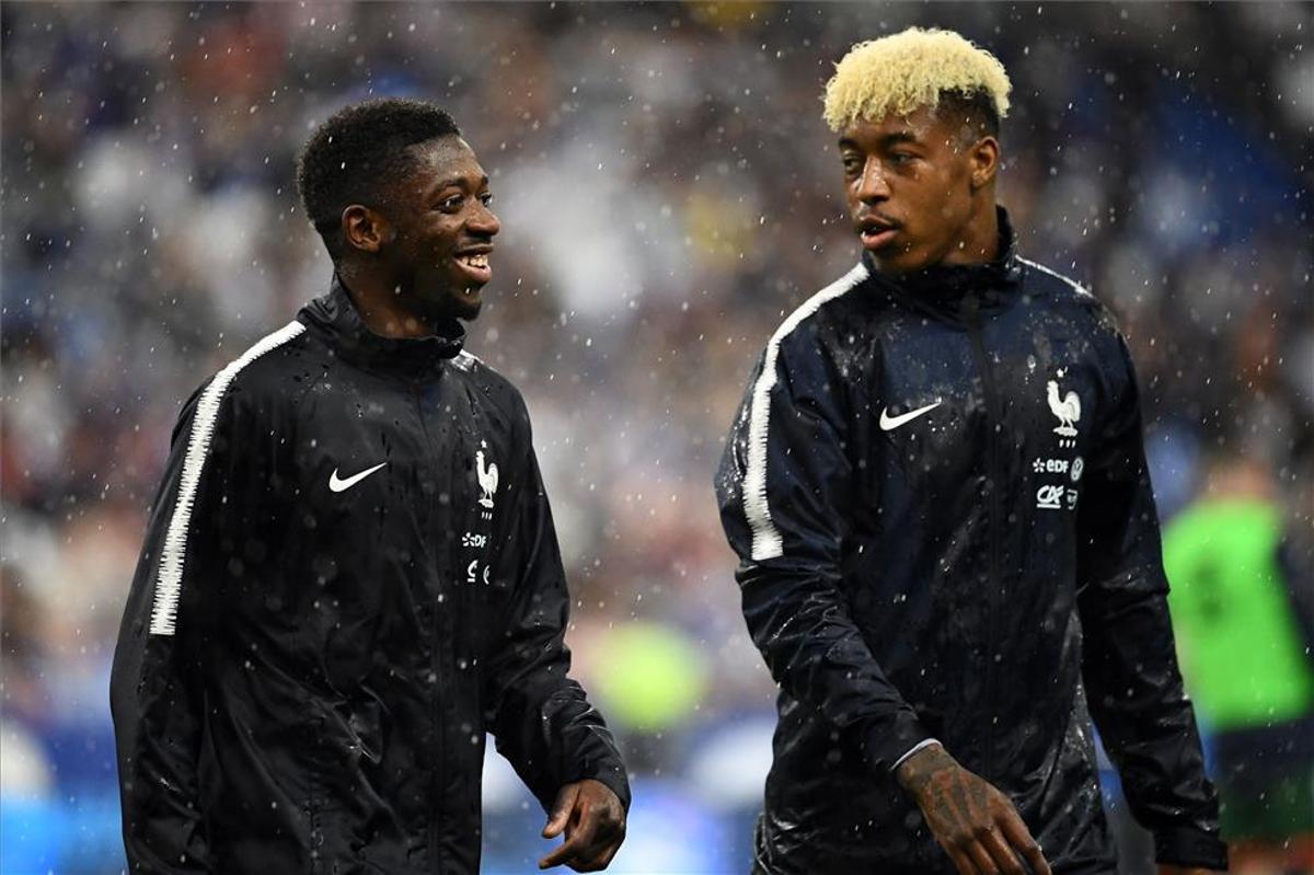 Dembélé y Kimpembe comparten amistad en la selección de Francia