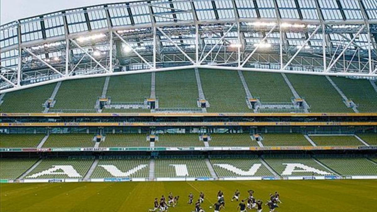 Magnífico 8 Entrenamiento en el Aviva Stadium, que costó 400 millones de euros.