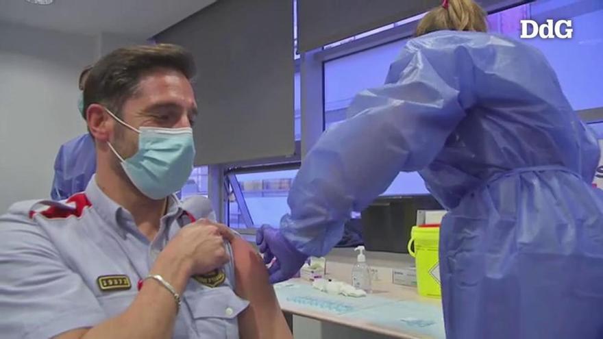 Comencen a vacunar-se els Mossos d’Esquadra a Girona