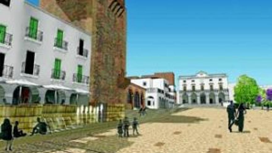 La plaza Mayor estará en obras durante todo el año 2010