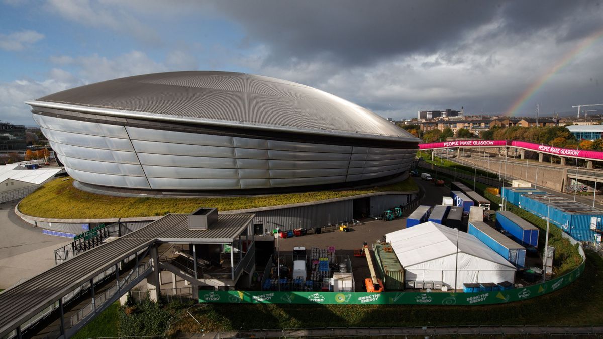 Vista general del ’Hydro’, uno de los escenarios donde se desarrollará el COP26 en Glasgow.