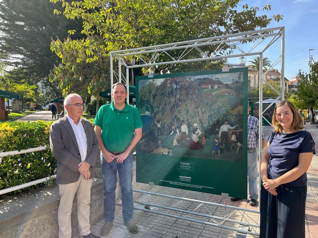 La sidra a través del arte: así es la exposición que toma las calles de Villaviciosa