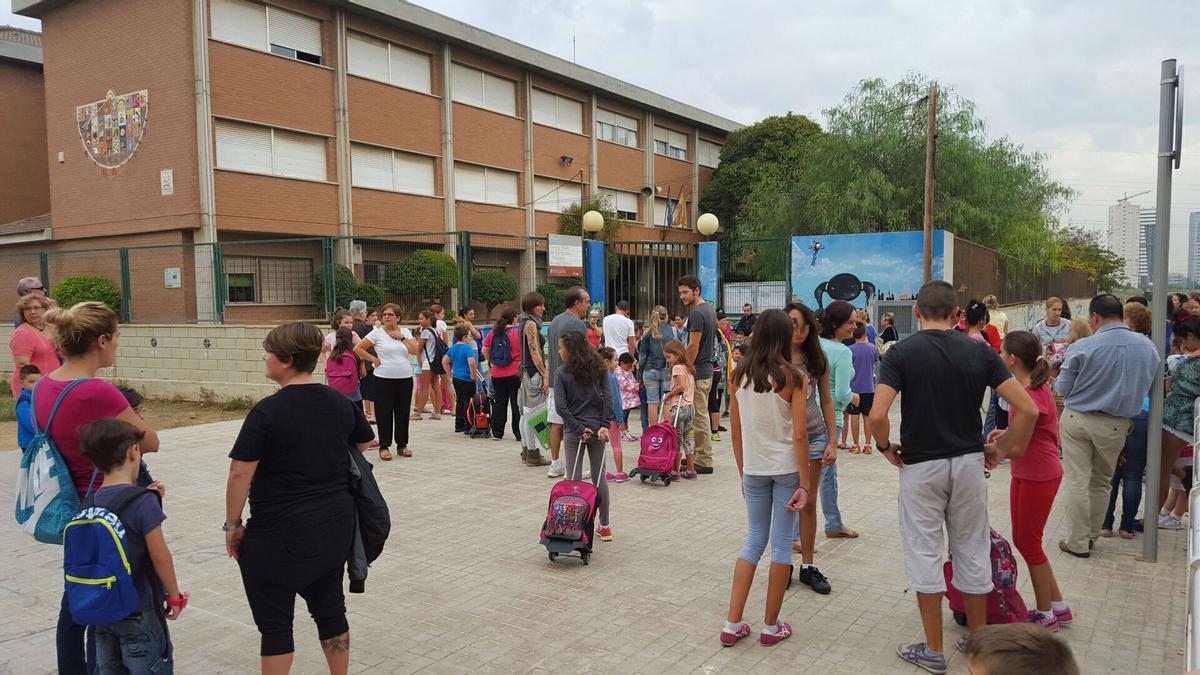 Imagen de archivo del inicio del curso escolar en el CEIP Blasco Ibáñez.