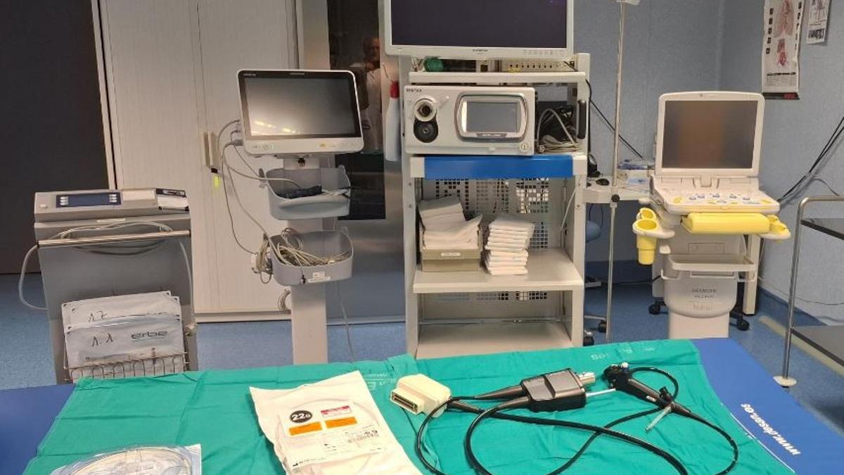 El equipo que utilizan los profesionales para aplicar la técnica CrioEBUS para diagnosticar cáncer de pulmón.