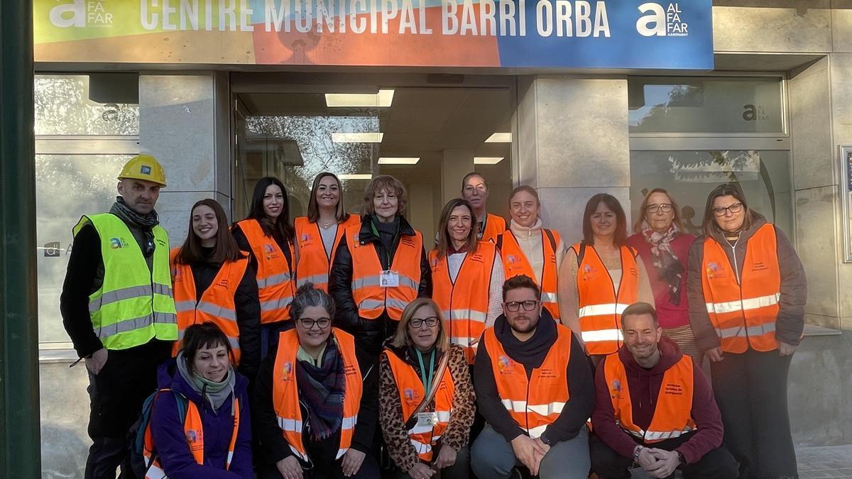 Personal que ha colaborado en las labores de rehabilitación en Alfafar.