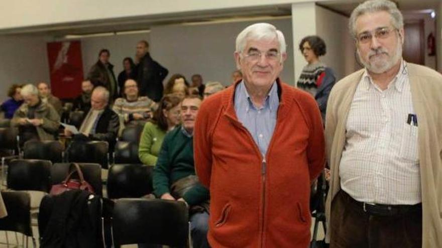 Leonardo Borque y José María Rosell, antes de la charla.