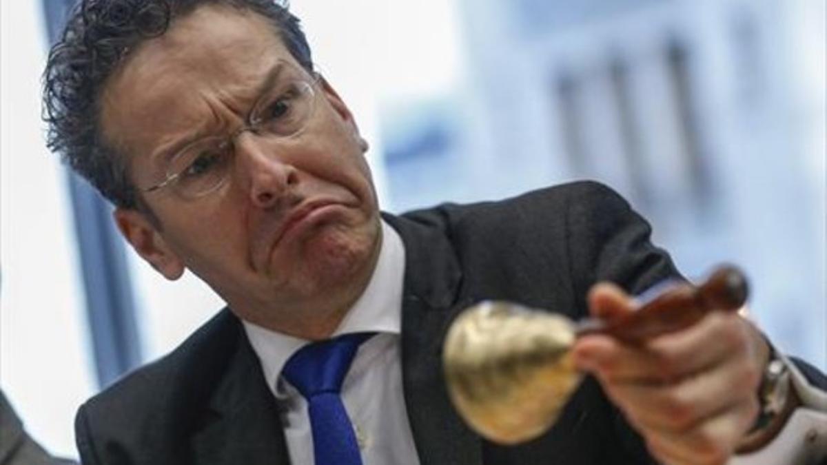 El presidente del Eurogrupo, Jeroen Dijsselbloem, ayer