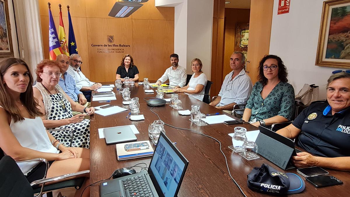 Reunión con representantes de los consells, la Felib y el Ayuntamiento de Palma.