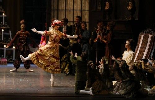 Dancers of the opera ballet perform during the rehearsal of Peter Ilyich Tchaikovsky's "The Nutcracker" at the state opera in Vienna