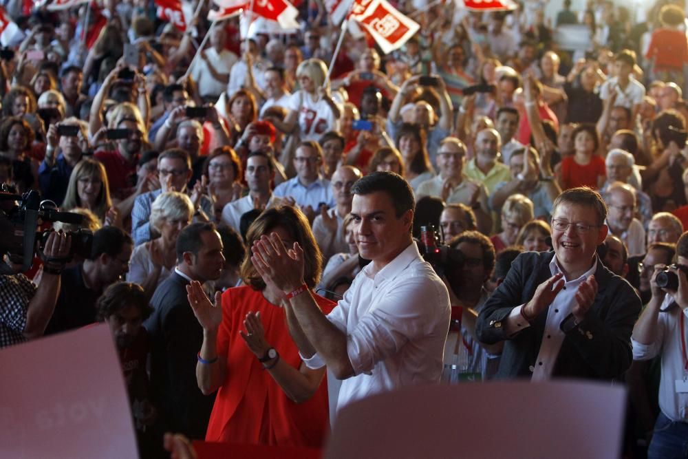 Mitin de Pedro Sánchez en l'Umbracle