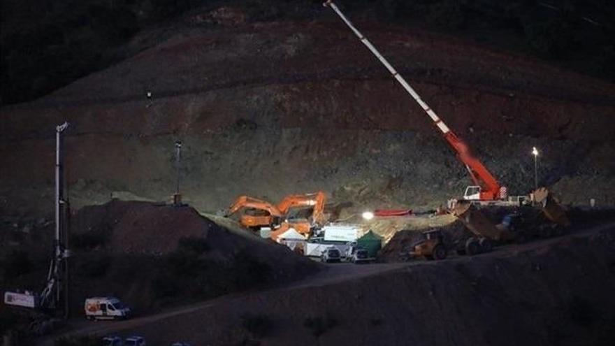 Labores de rescate de Julen en el pozo de Totalán.