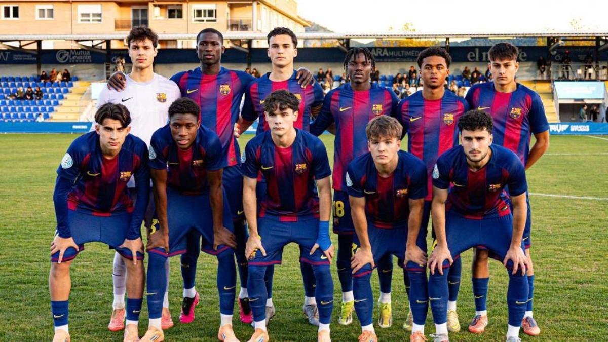 El once titular del Barça Atlètic en El Collado