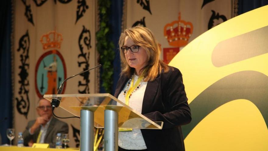 La nueva presidenta de Somos Región en Lorca, durante la convención celebrada ayer.