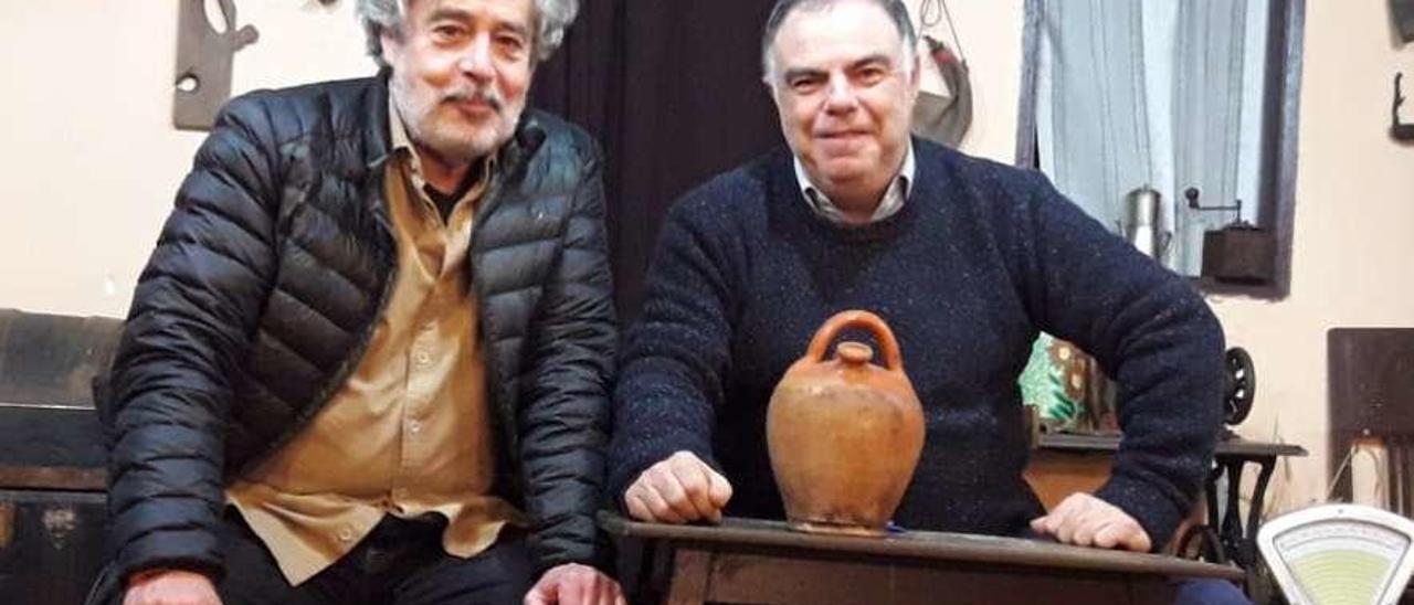 Carlos Iglesias, a la izquierda, con Julio de la Fuente, en Asturias.