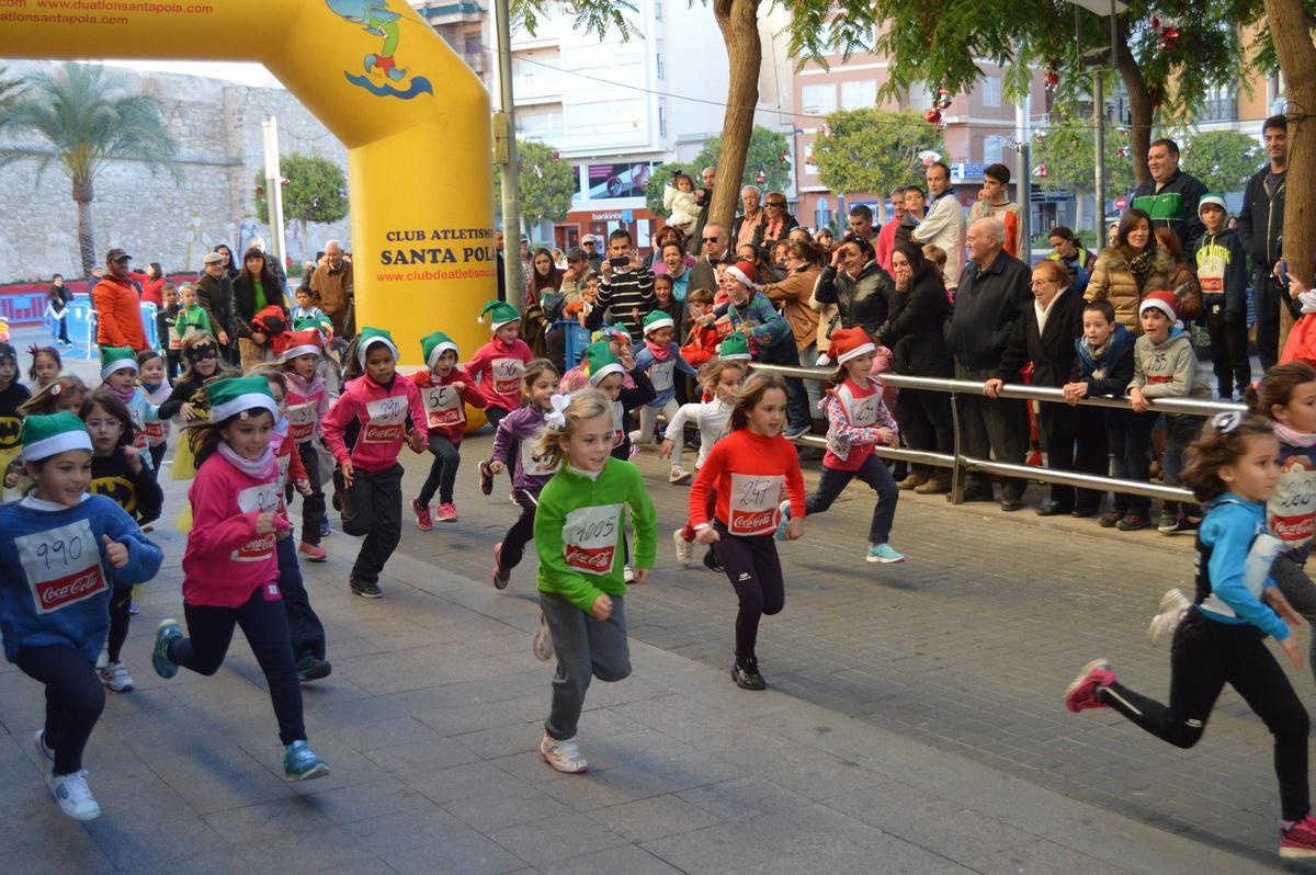 Prueba infantil en la San Silvestre de Santa Pola.