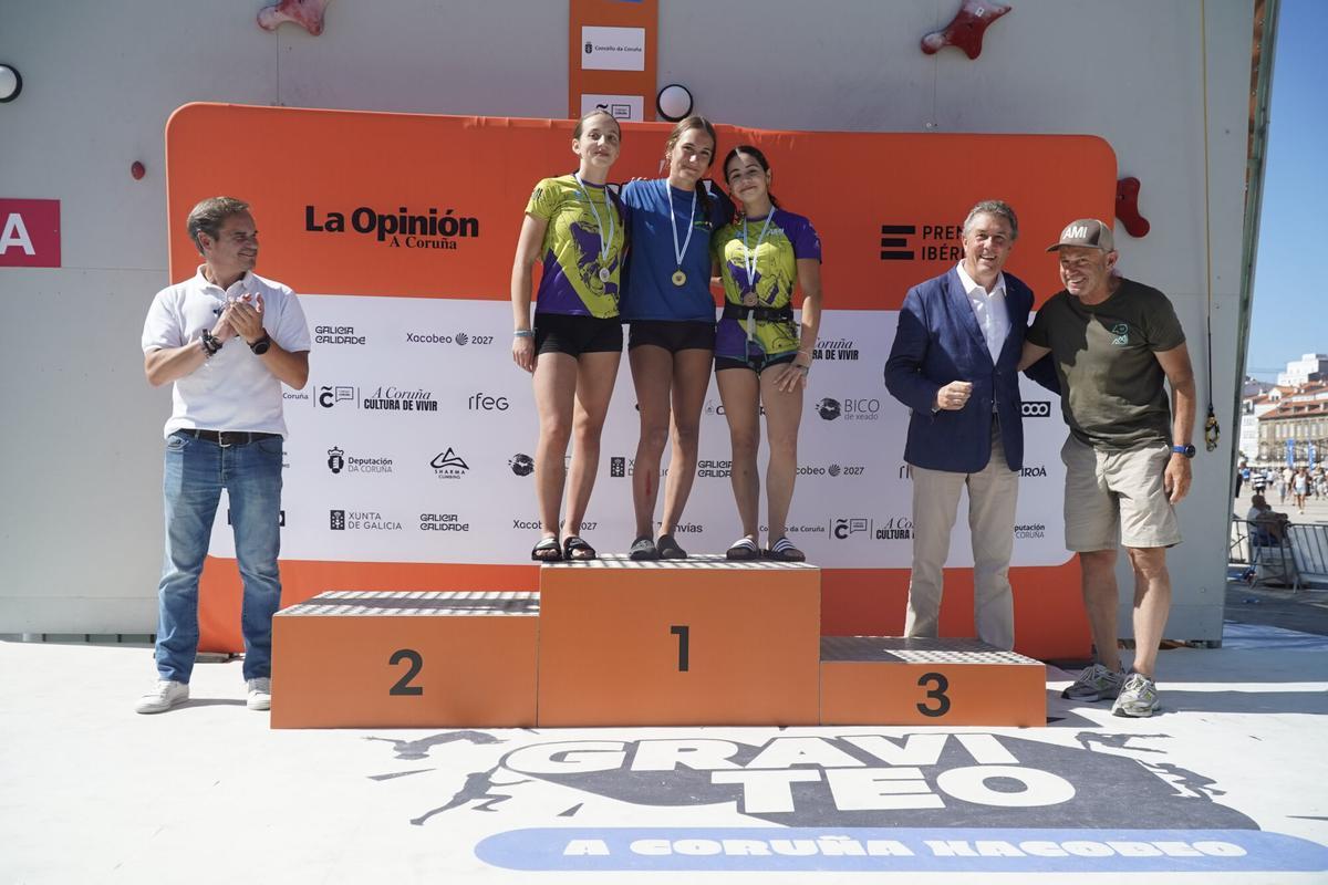 Final del Open juvenil de Escalada de Velocidad en GRAVITEO A Coruña Xacobeo
