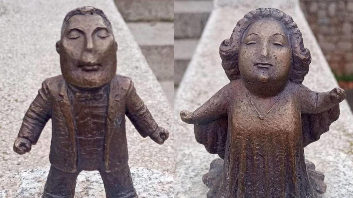 Escultures de Montserrat Caballé i de Freddie Mercury de Myhály Kolodko. | EL PERIÓDICO