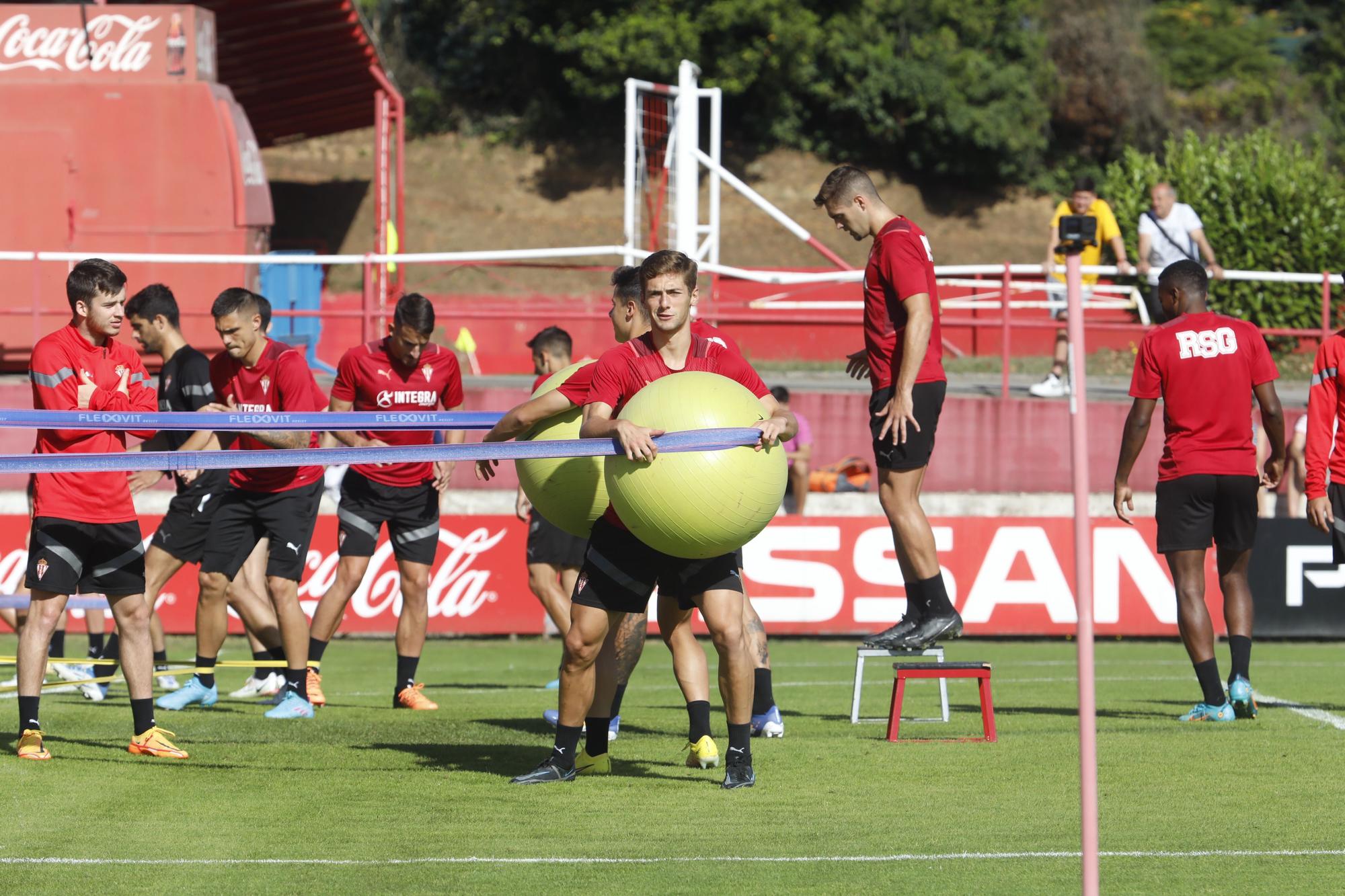 Entrenamiento del Sporting en Mareo