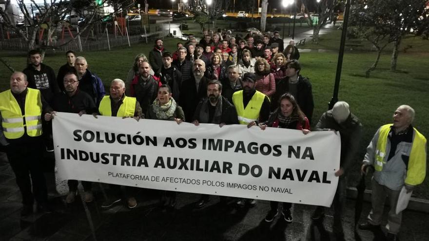 El naval sale a la calle para reclamar sus impagos