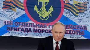 El president rus, Vladímir Putin, durant la roda de premsa al Kremlin. | MAXIM SHEMETOV / REUTERS