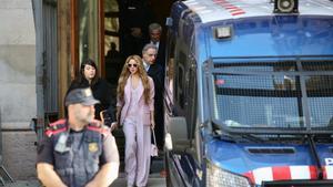 Shakira en la Audiencia de Barcelona el pasado lunes.