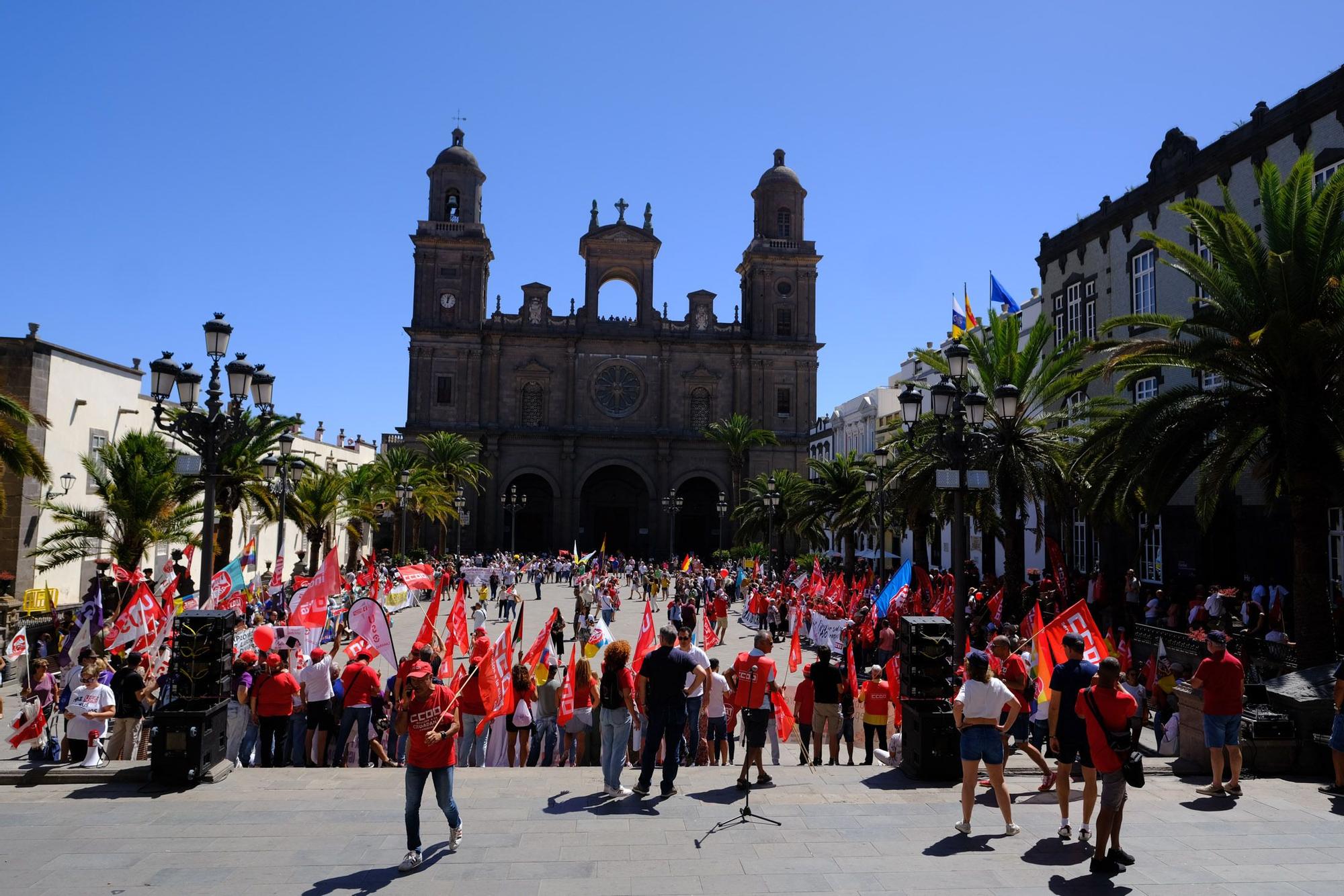 Manifestación por el Primero de Mayo en Las Palmas de Gran Canaria