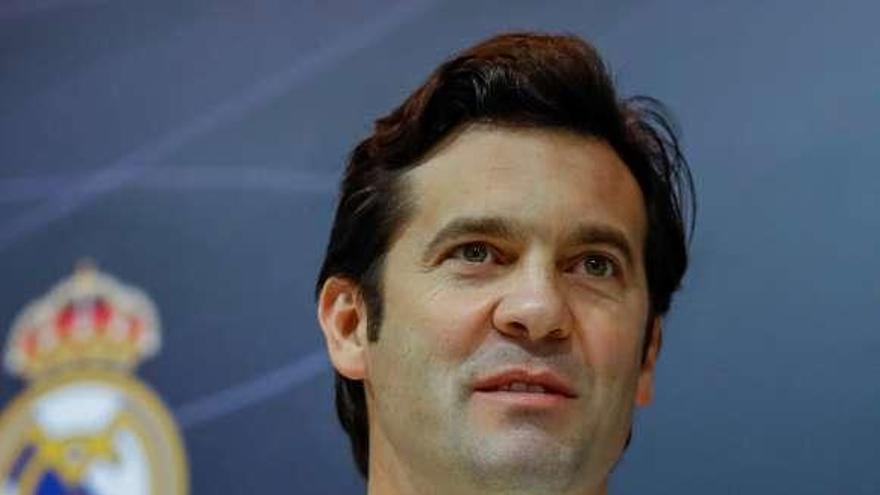 Solari, en su rueda de prensa previa al Madrid-Leganés.