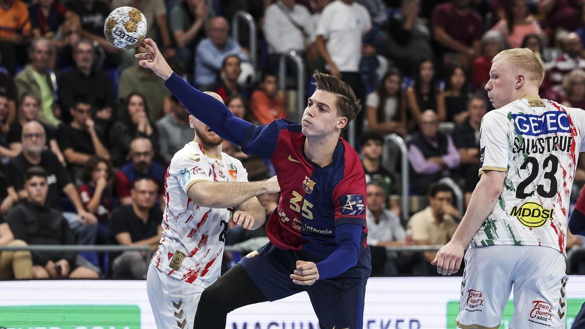 Makuc, en un partido del Barça.